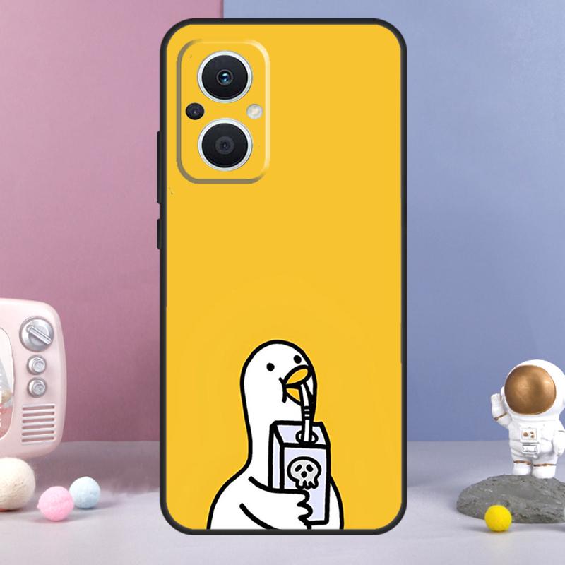 Cartoon Duck Knife Funda For OPPO Reno 12 F 11F 13F 14F 10 11 13 14 Pro 7 8 Lite OPPO Find X9 X6 X5 X8 Pro Case