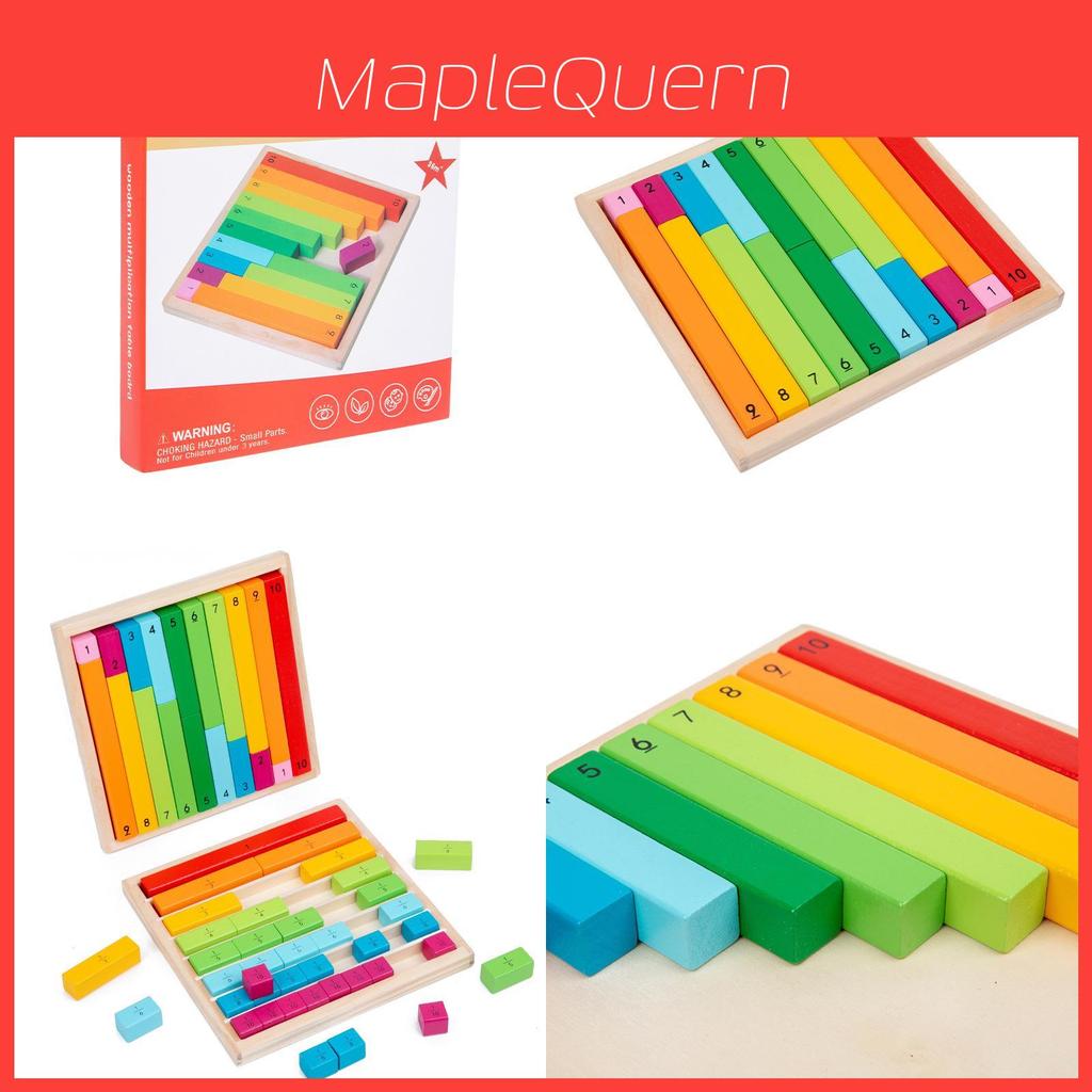 Math Learning Fraction Bars For Kids With Colorful Wooden Design
