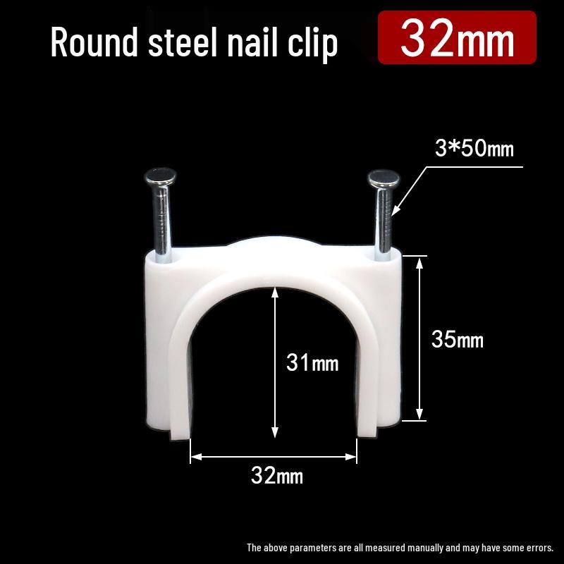 Steel & Plastic Nail Clips for Wires & Network Cables