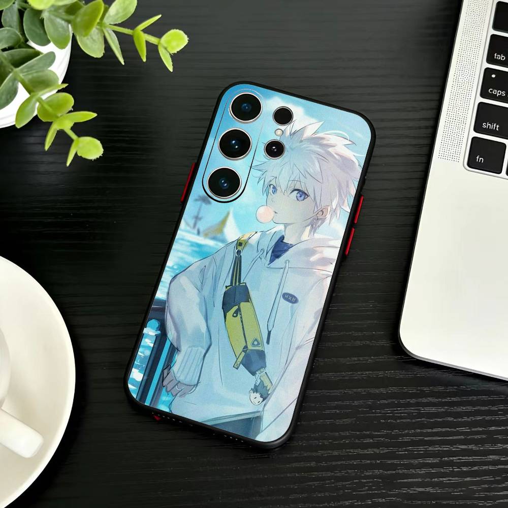F-Killua Zoldyck H-Hunter X Hunter Phone Case For Samsung S26,S25,S24,S23,S22,S21,S20,S30,Ultra,Plus,Fe,Note,5G Black Cover