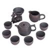 Purple Pottery Kung Fu Tea Set, Household High-End Living Room Retro Tea Cup Ceramic Purple Sand Cover Bowl Customization