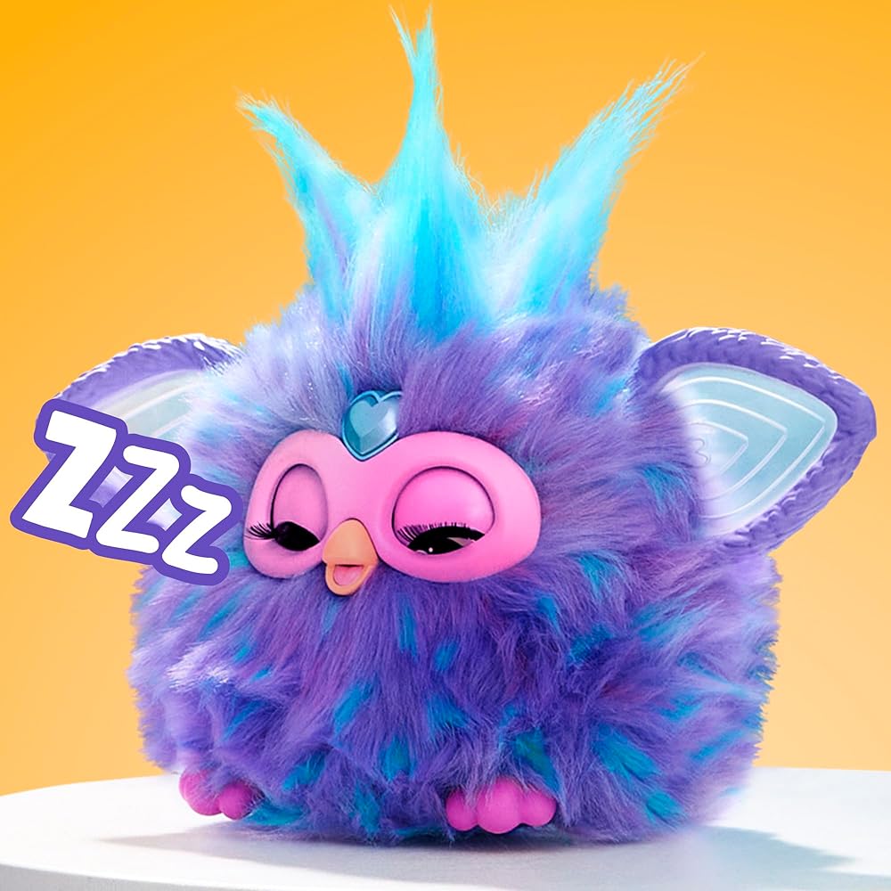 Hasbro Furby Interactive Toy Purple with 15 Accessories for Kids Ages 6 and Up Animatronic Plush F6743