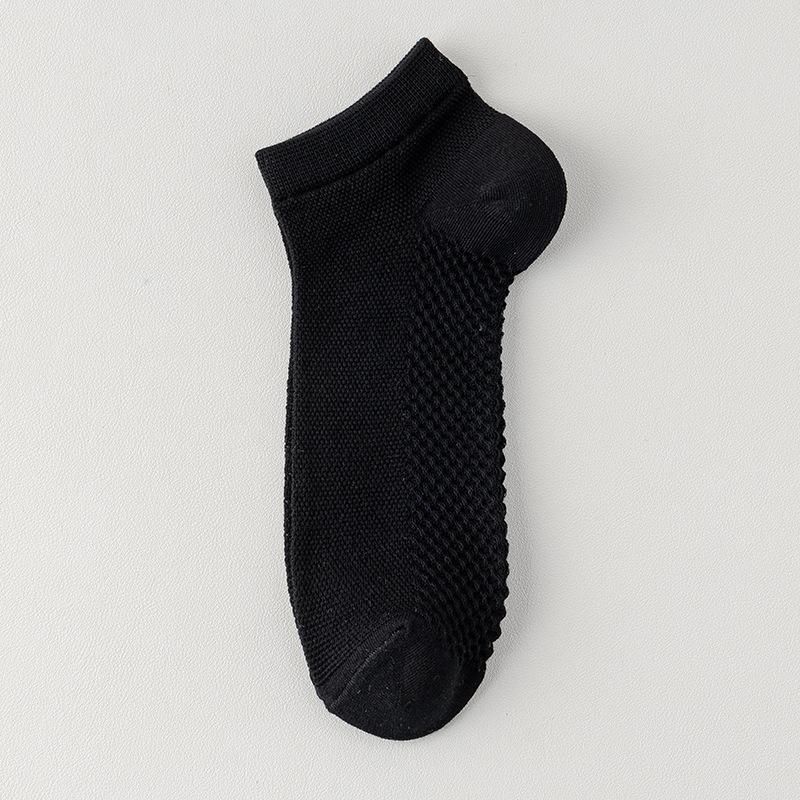 Men's Anti-odor and Sweat-absorbing Thin Cotton Socks, Boat Socks, Men's Shallow Mouth Invisible Solid Color Non-odor Foot Short Socks, Summer