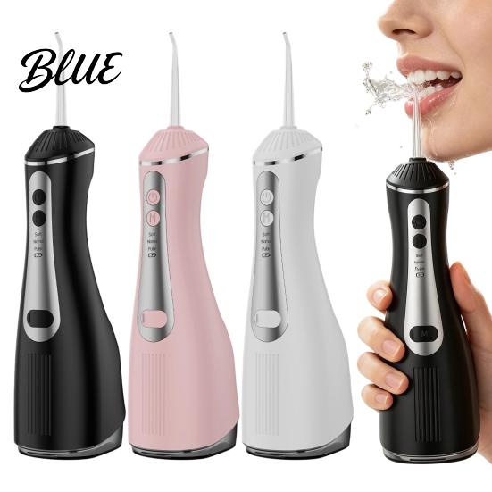 Rechargeable Oral Irrigator Cordless Electric Water Flosser 3 Pressure Modes And 4 Nozzles Design 330ml Capacity Daily Teeth Cleaning Tool