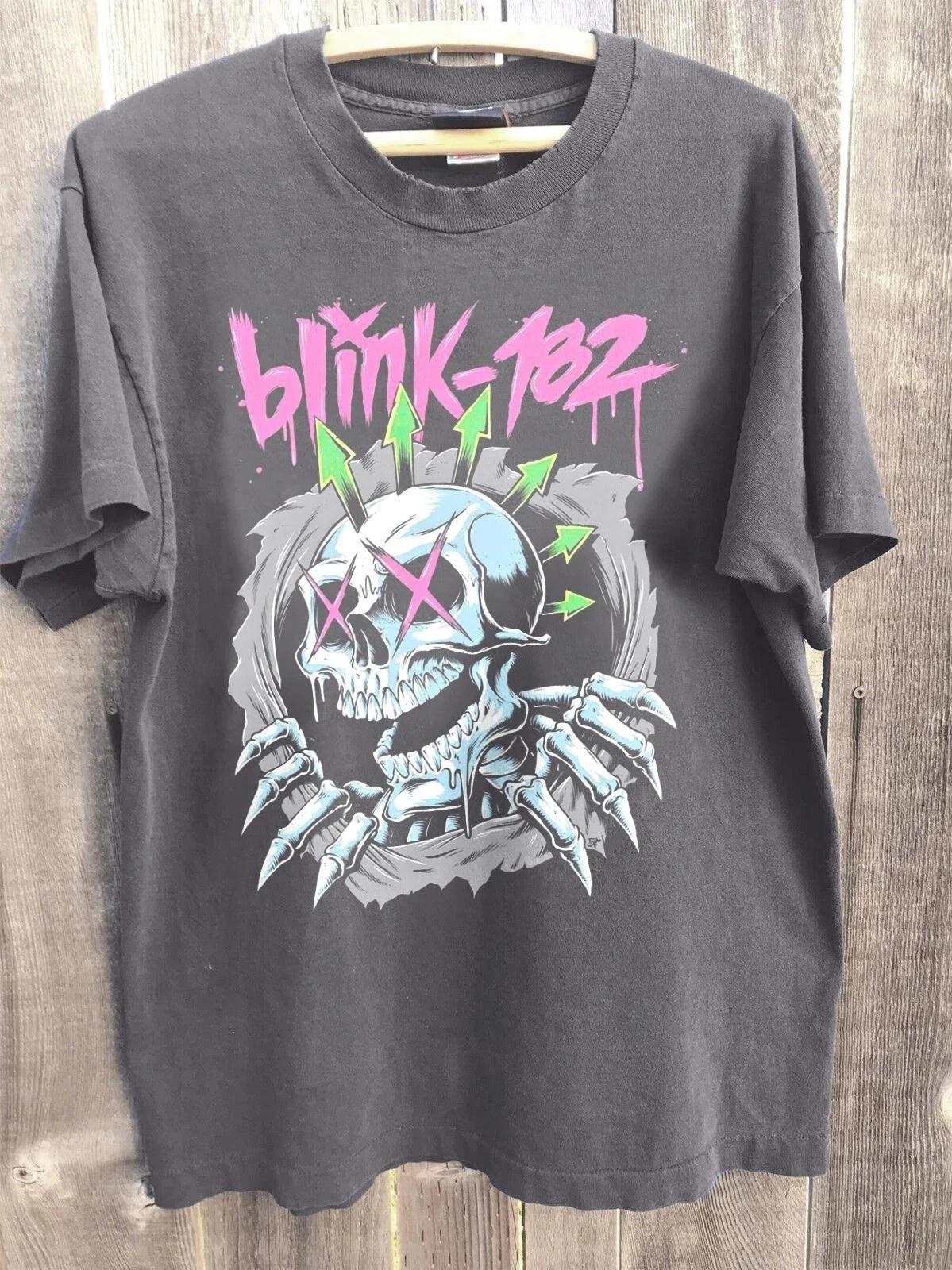 Blink182 American Band Music Graphic Charcoal Unisex Tshirt Men Clothing M