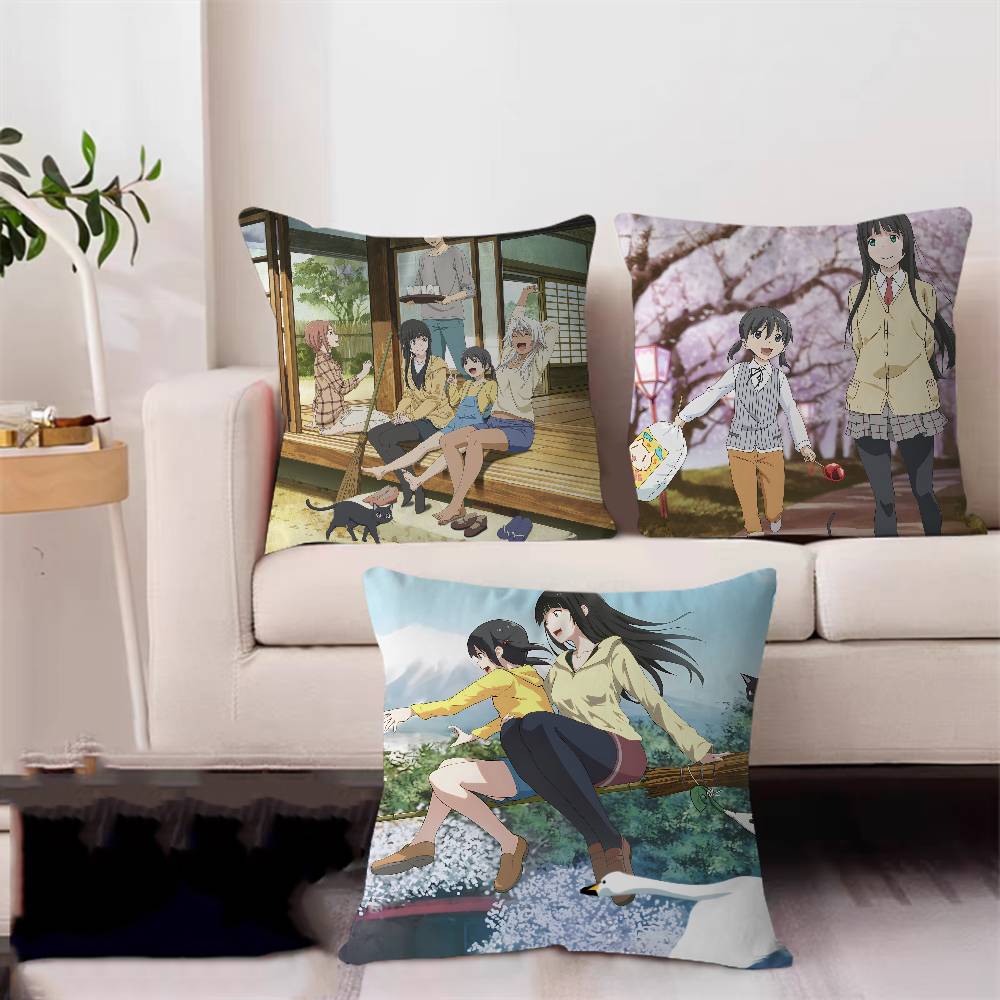 Flying Witch Personalized Pillow Dust Cover Bedroom Kids Party Decoration Pillowcase Birthday Children Gift
