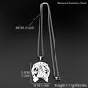 Hollow Horses Head Horseshoe Pendant Necklace for Men Women Stainless Steel Gold Silver Color Animal Chain Horse Lucky Jewelry