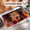Personalized Crystal Velvet Carpet Brentford Football Pattern Non Slip Floor Rug