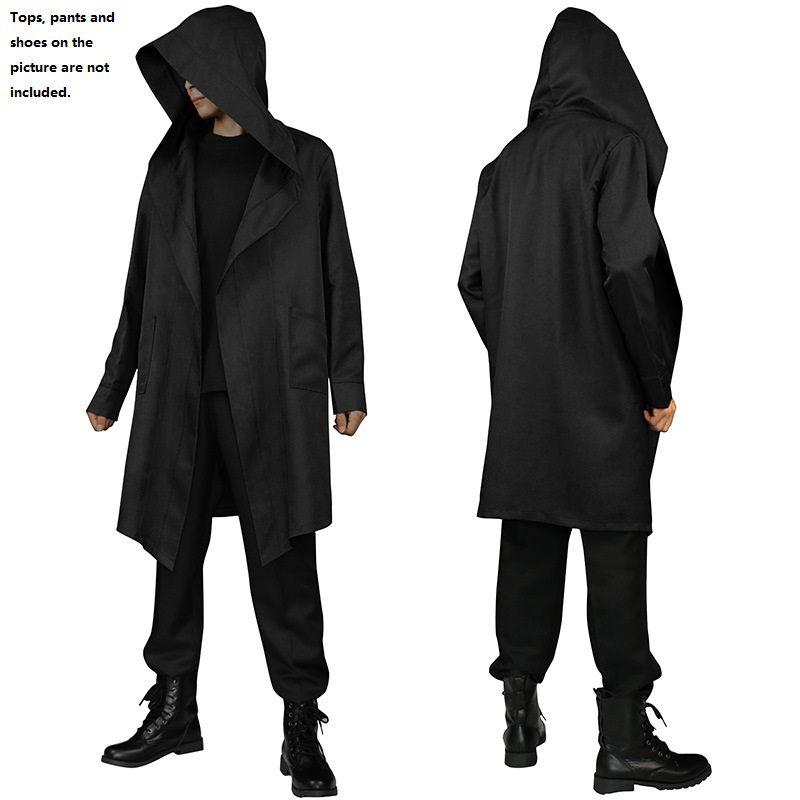 Versatile Death Hooded Capes Long Sleeve Wizard Cloak For Halloween Cosplay Fun