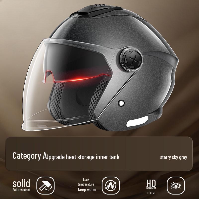 3C Certified All-Season Half Helmet for Electric Scooters, Unisex, Autumn/Winter Warmth, Safety Helmet