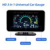 3 in 1 Car LCD Meter Digital Oil Pressure Voltage Gauge Water Temperature Gauge With temp press sensor for Car Truck SUV 12V/24V