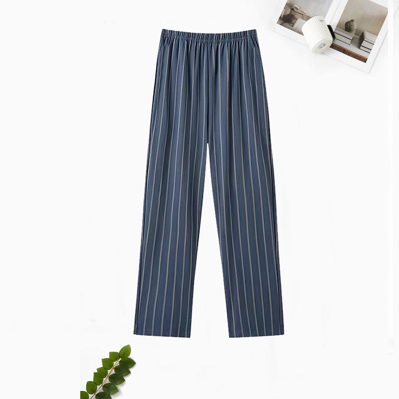 Men's 2024 Double Pocket Cotton Pajama Pants - Lightweight, Casual, Spring/Autumn Wear