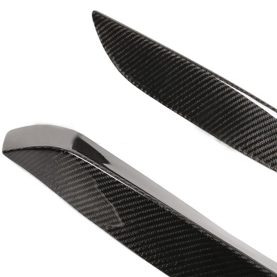 1pair Carbon Fiber Front Bumper Eyelid Covers For 15-18 BMW F80 M3 F82 F83 M4