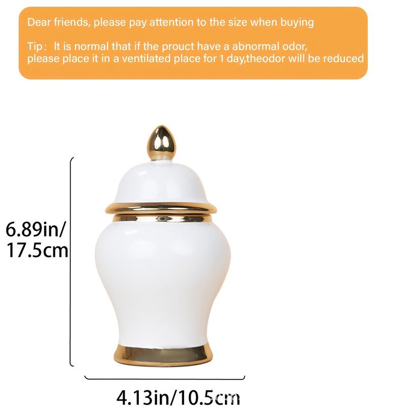 European Flower Vase Crafts Ornaments Porch Decorative Ceramics Lightly Electroplating General Jar Home Decoration Ornaments