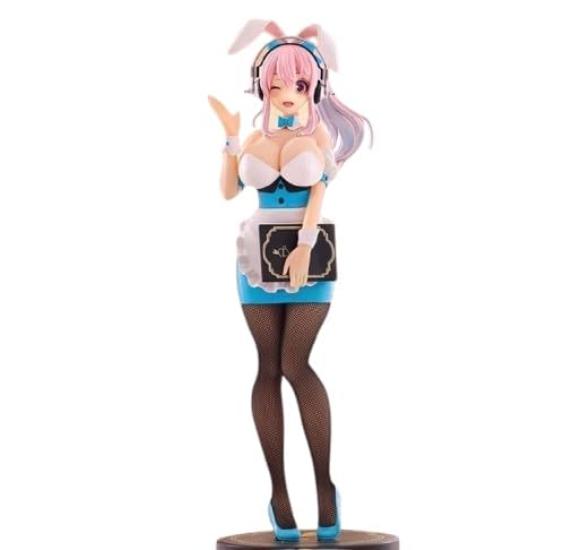 Фигурка Super Sonico BiCute Bunnies Официантка Светло-голубая версия. (1 тип) синий