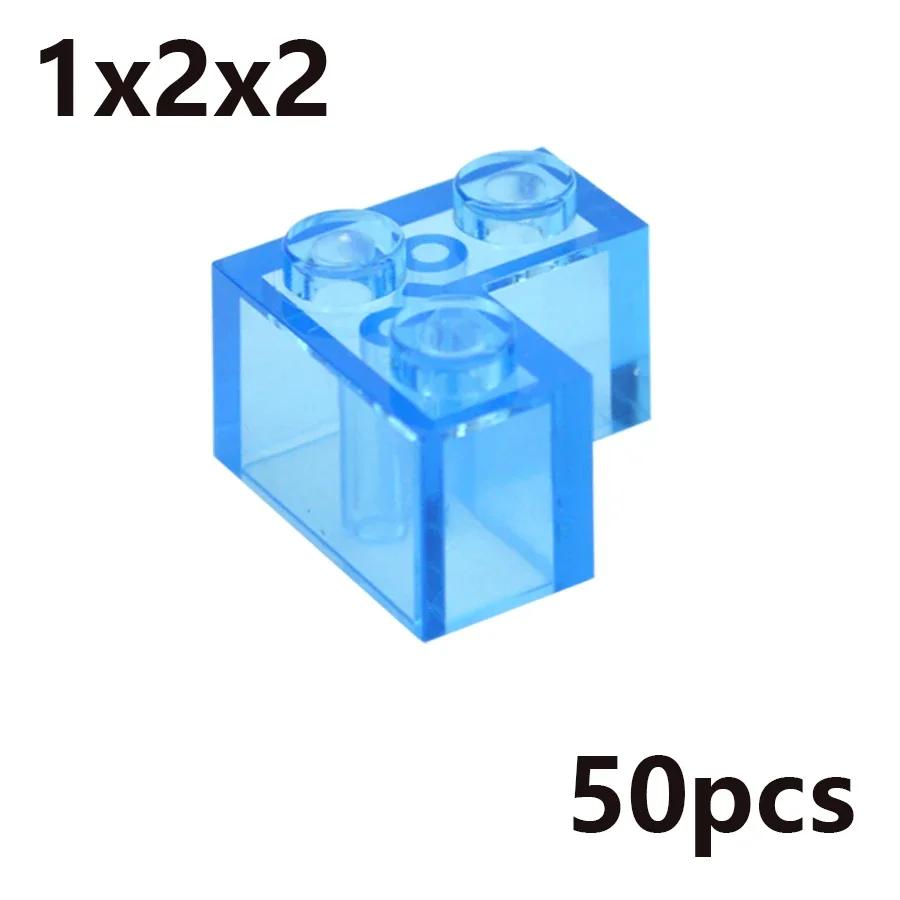 MOC Transparent Thick Building Blocks Figures 1x1 1x2 2x2 2x4 Dots Clear Brick Compatible Brand Educational Creative Toy for Kid