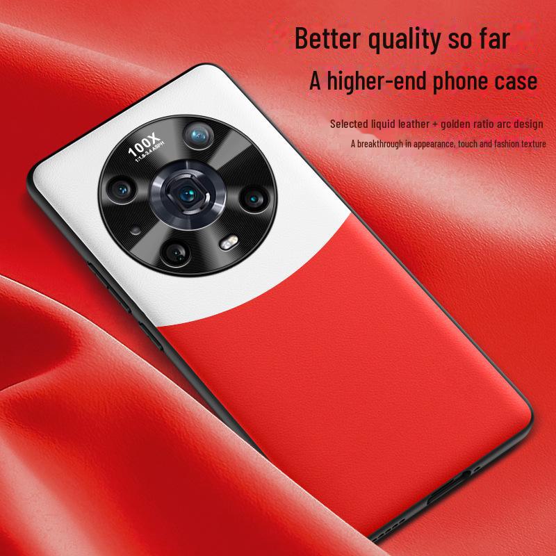 Liquid Leather Shell Protective Cover for Honor Magic 4 Pro Provides Anti-fall Protection In a Single Piece Shipment.