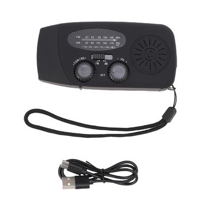 Hava Radyosu Güneş Enerjili El Kranklı AM FM WB Acil Durum Radyoları 3 LED Fenerli 2000mAh Pil