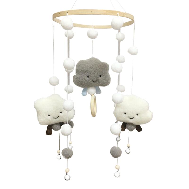 Dětský kolotoč Závěsný zvonek nad postýlku Narozeniny Dětská větrná zvonkohra Dětský pokoj Mobil s mráčky Větrná zvonkohra nad dětskou postýlku