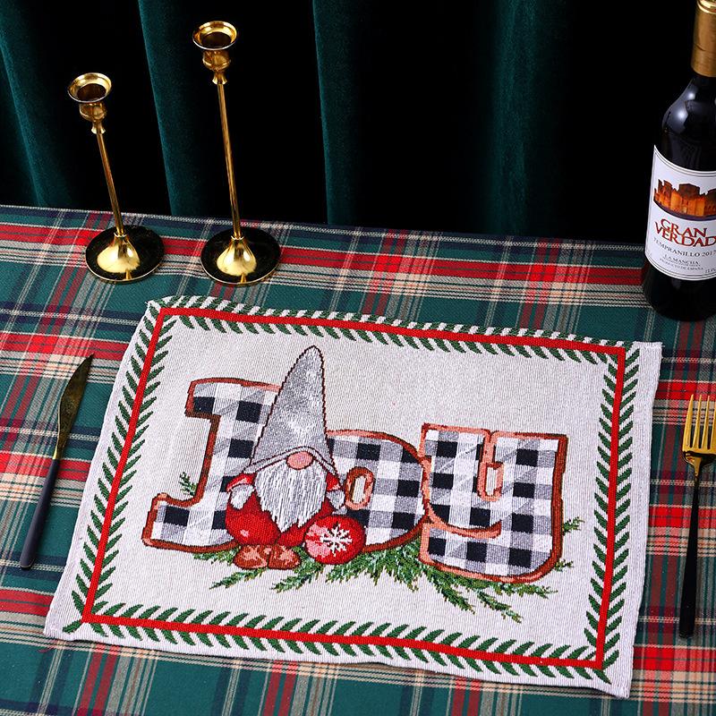 Cute Faceless Old Man Placemat Insulation Mat Christmas Placemat Atmosphere Decoration Props Supplies