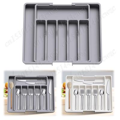 Erweiterbarer Besteckschubladen-Organizer, Geschirr-Organizer, verstellbares Besteck- und Essbesteckfach, Küchenutensilien-Organizer, Gadget