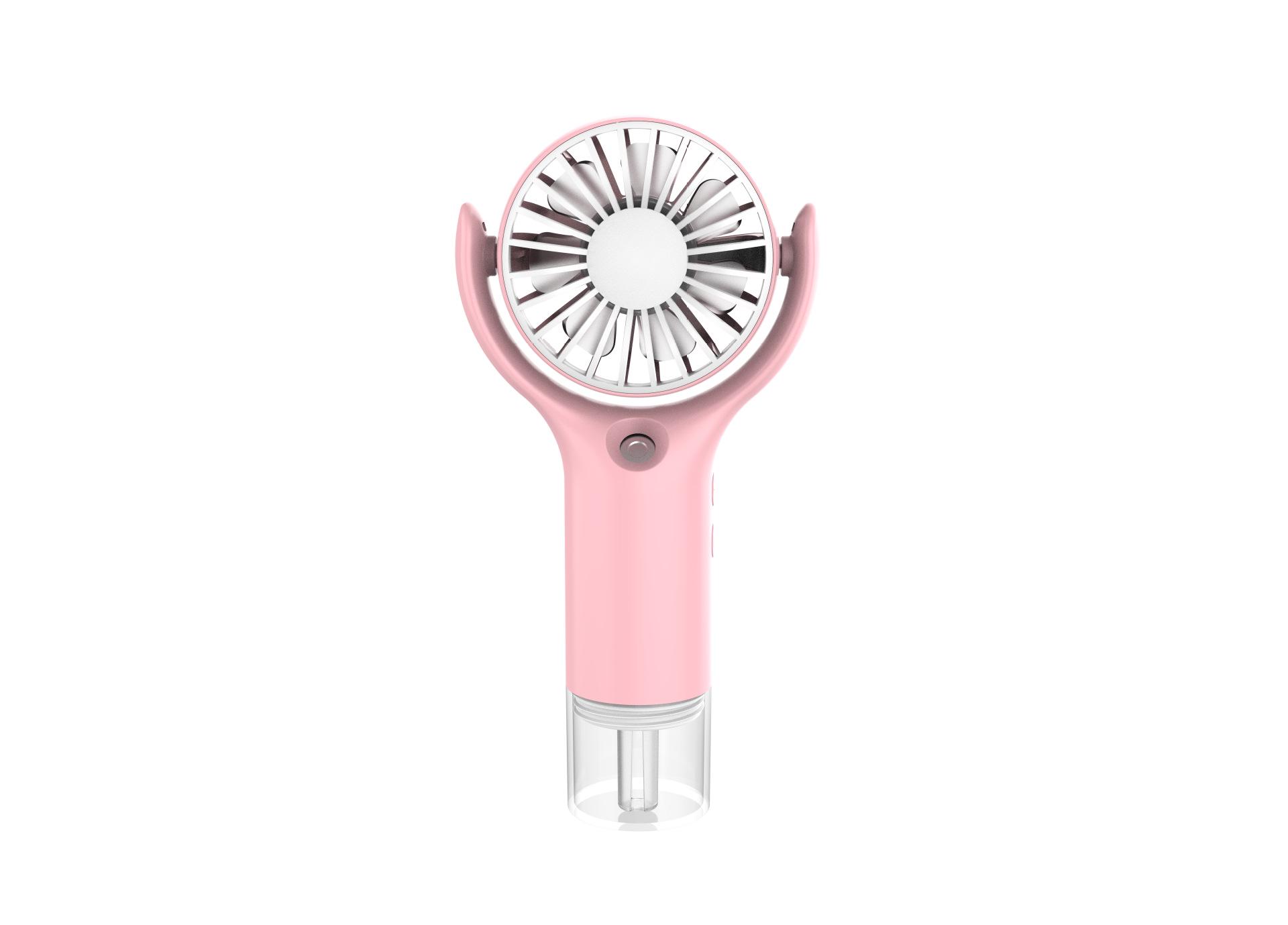 

Portable Foldable Mini Fan with USB & Spray Function for Student Dorms 161*82*37 mm розовый