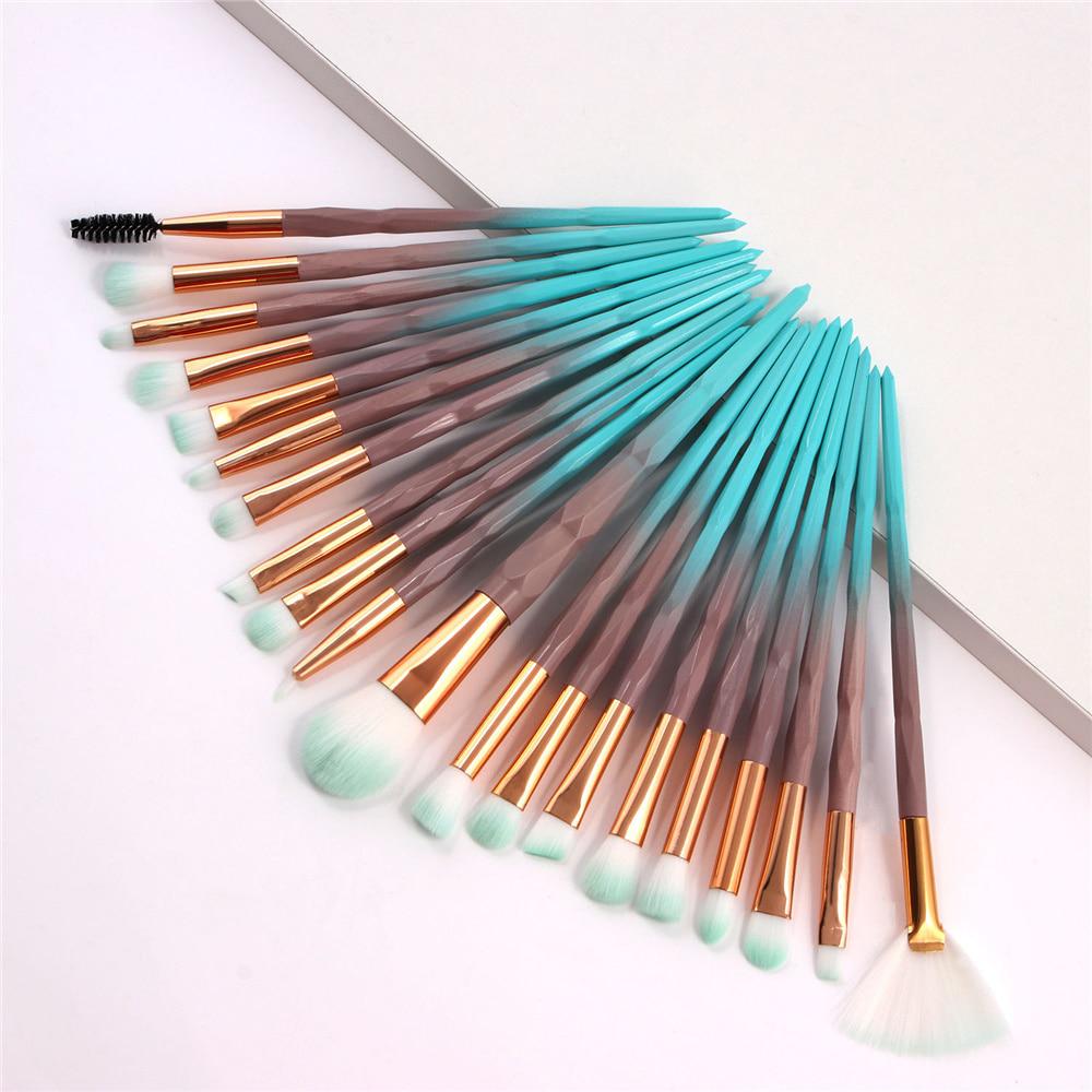 20Pcs Diamond Makeup Brushes Set Beauty Make Up Brush Tool Cosmetic Powder Foundation Blending