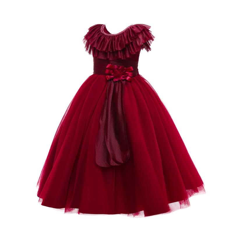 Prinzessinnenkleid Mädchen Spitze Tüll Festkleid Ballkleid Hochzeit Geburtstag Party
