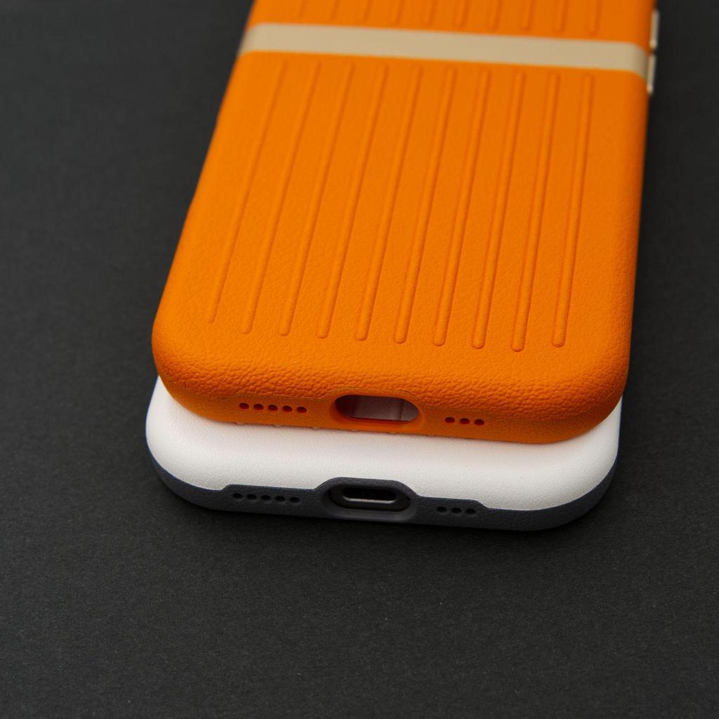 iPhone 17 Pro Max Leather Stripe Magnetic Anti-Fall Case