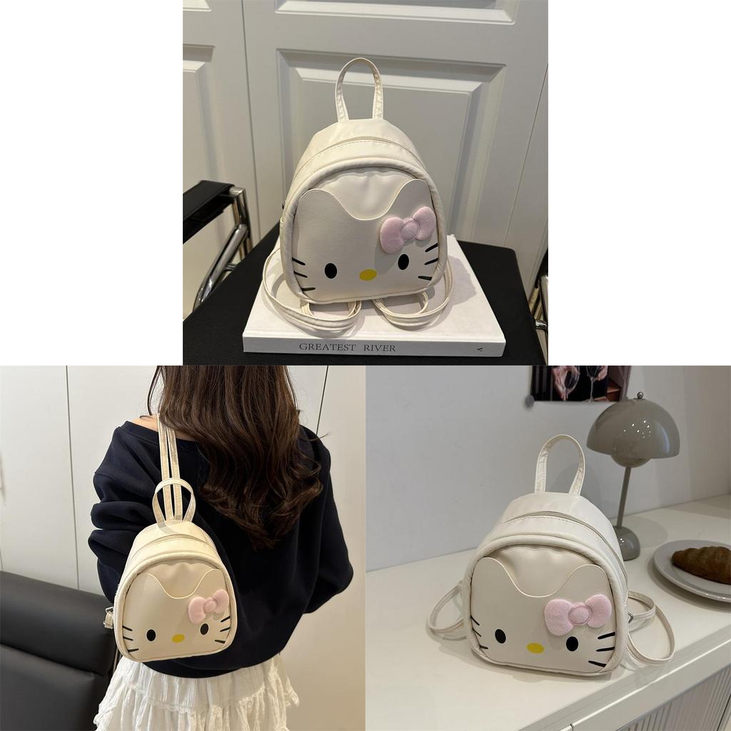 Mochila Pequeña Moderna de Hello Kitty con Forro de Poliéster y Bolsillo Interior para Teléfono
