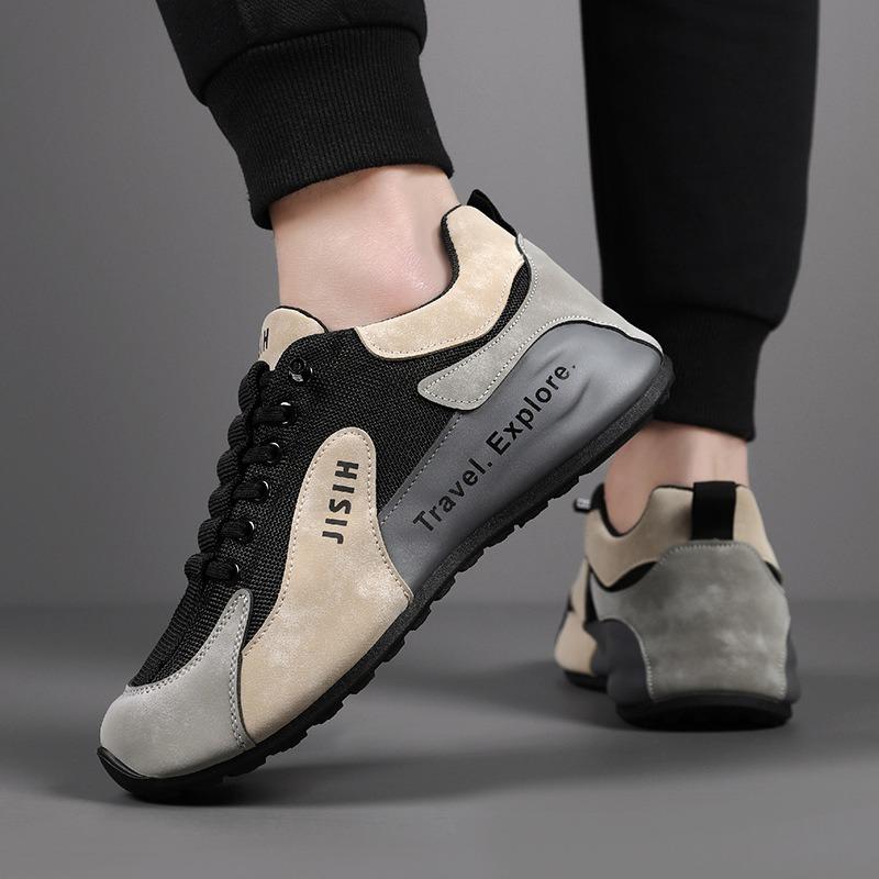 Men's Sports Shoes, Comfortable Mesh Shoes, Breathable Casual Driving Shoes for Men, Trendy Versatile Skateboard Shoes.