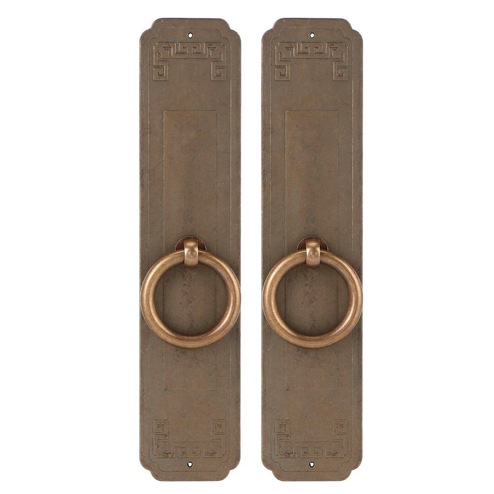 2pcs Brass Drawer Pull Handles Antique Bronze Single Hole Door Pull Cabinet Door Knobs  Drawers