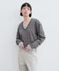 Yunse V-Net Long Sleeve T-Shirt (Charcoal Stripe)