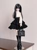 HAMRETHYPPZ BJD Ball Jointed Doll Dress Doll Costume Doll Maid Clothes Ball Jointed Doll Dress Up Spring Cute Elegant Black Lolita Dress for BJD Dolls