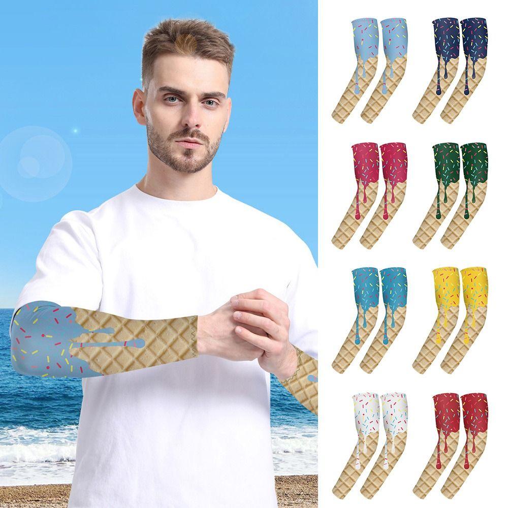 Ice Cream Arm Sleeves Cooling Sun Protection Sleeves NEW Protective Sleeves  Sports