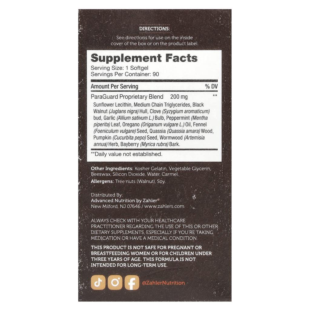 Paraguard, Advanced Gut Flora Supplement, 90 Softgels