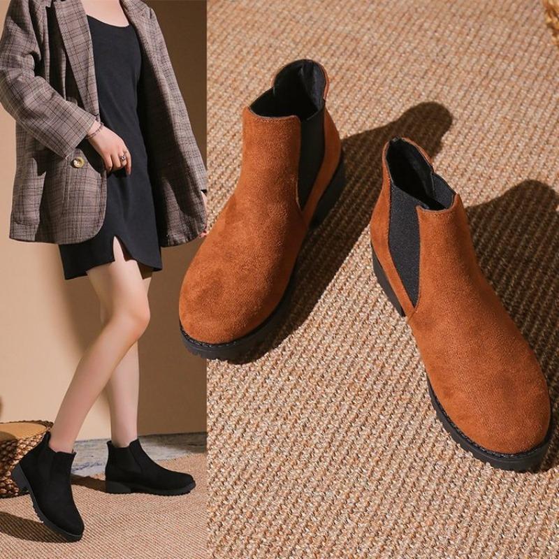Large size Martin boots for women's autumn and winter new style one-pedal Chelsea boots for women