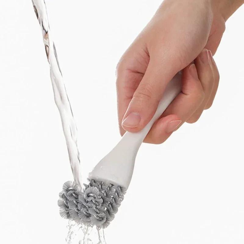2 In 1 BBQ Grill Barbecue Cleaning Brush V-shaped Hooked Brush Scraper Multifunctional Grill Net Oven Baking Tray Kitchen Gadget
