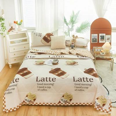 Süße Sommerdecke aus Baumwolle mit Blumen-Cartoon-Motiv, doppelseitig, klimatisiert, kühle Bettdecke, atmungsaktive Decke für Kinder und Erwachsene, dünne Bettdecke