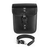 1 X Black Universal PU Leather Motorcycle ATV Side Storage Saddle Bag With Strap