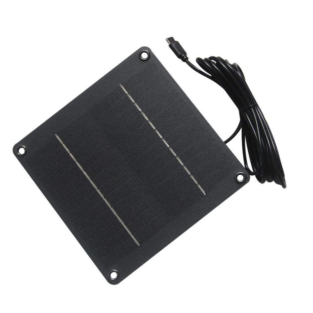 4W 12V Monocrystalline Silicon Solar Panel with Type-C Interface for Outdoor Garden Light/Security Camera Charging Board