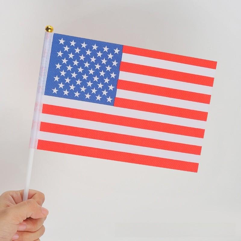 Global Football Cup Polyester Handheld Flags For Sports Fans And Festivals