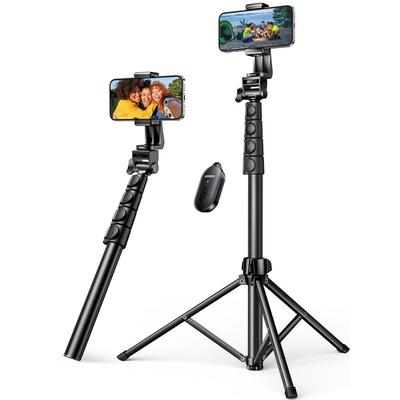 Selfie Stick with Stand and Bluetooth Remote Control Long Selfie Stick 18m Black