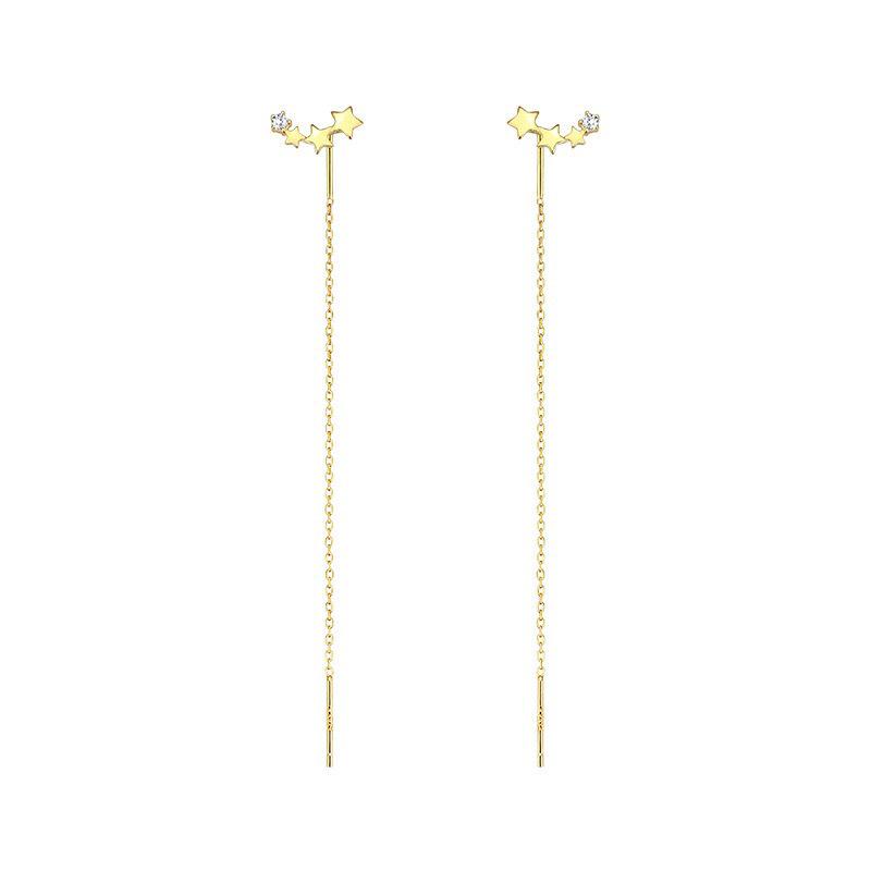 Cercei cu ciucuri Mori Style 2025 Star Thread pentru femei - Design unic lung cu șurub