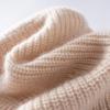 Customized cashmere blended belt rope flat top warm simple versatile thickened men's and women's knitted cashmere hat