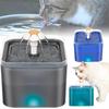 Cat Water 2l Fountain Pet Dog Led Drinking Bowl Automatic Dispenser Shape Cube