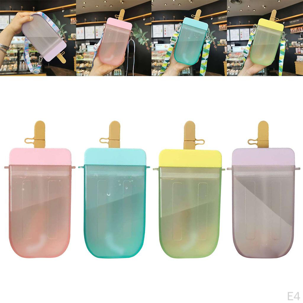 300ml Cute Straw Cup Water Bottle Transparent Juice Drinking Suitable for Adult Girls