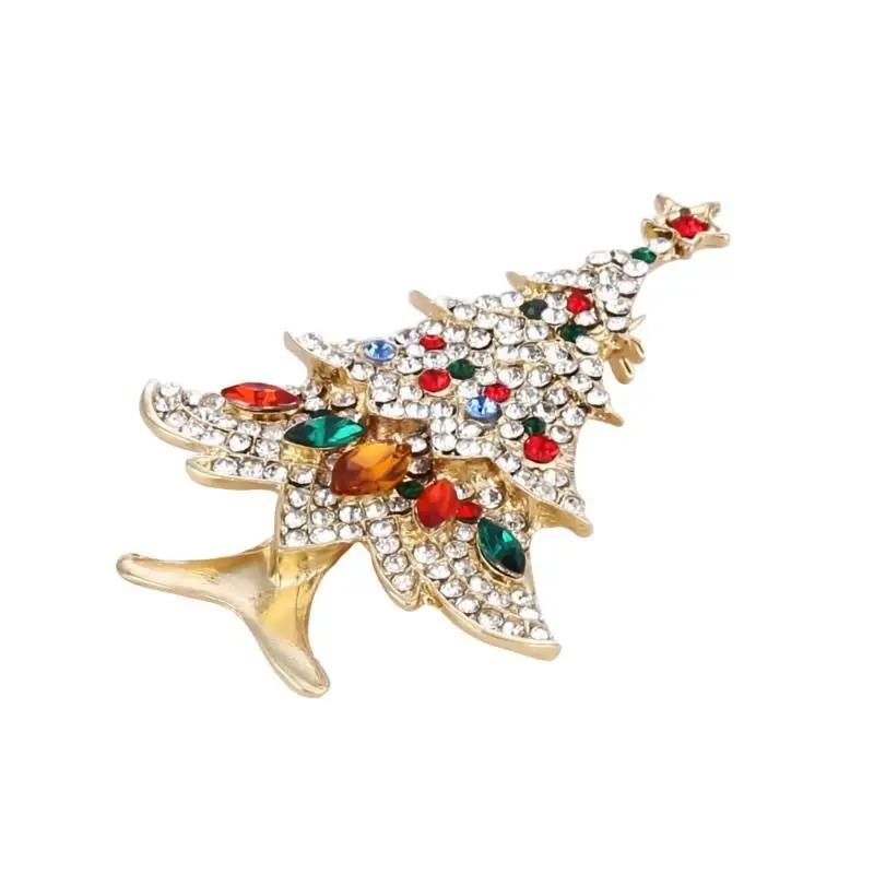 Christmas Tree Brooch Pin Christmas Fashion Woman Jewelry Gift Christmas Tree Brooch
