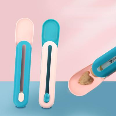 Pet Feed Spoon Food Scoop Cat Treat Bars Squeezer Cereal Dispenser Puppy Kitten Snack Liquid Food Scoop Pet Supplies