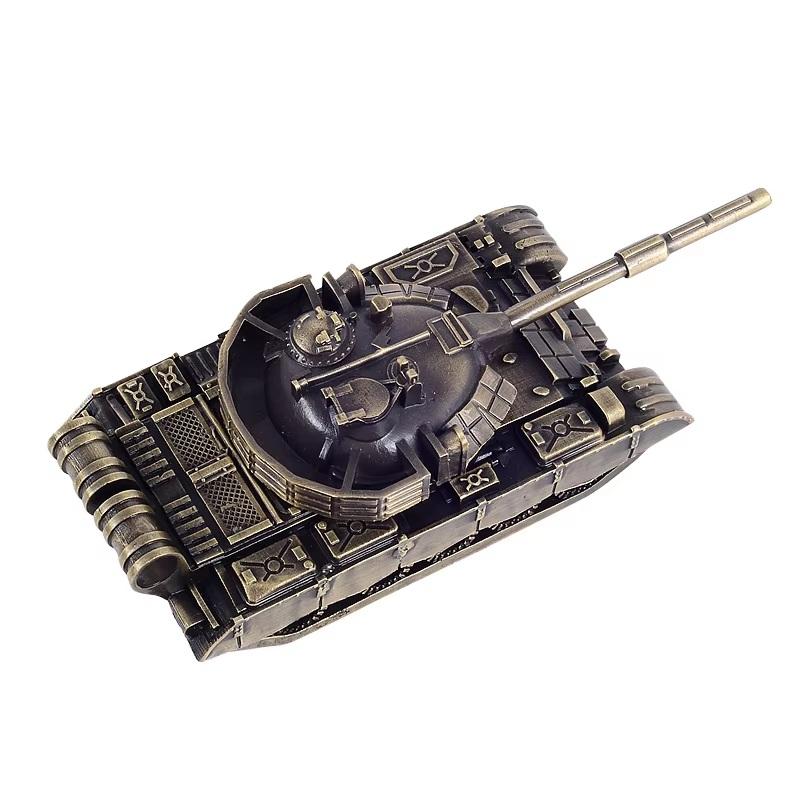Alloy Tank 1 / 72 All Metal Military Tank Model Ornament Non Scrollable Home Decoration with Woodbox